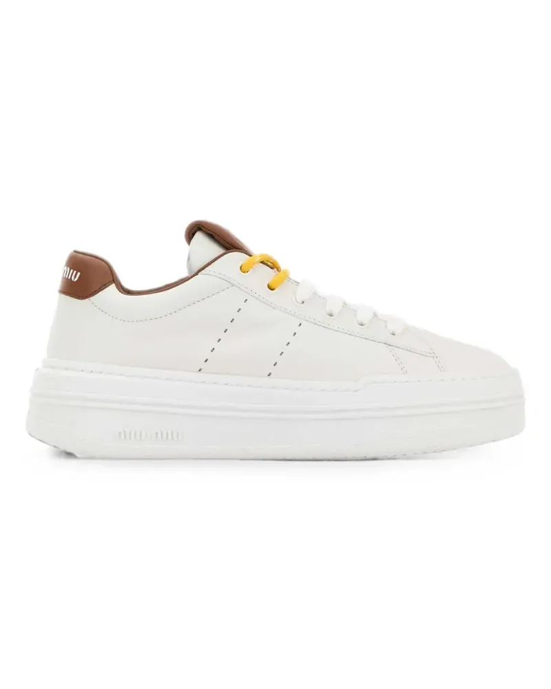 Miu Miu Sneakers mit Logo-Print - Weiß Weiß