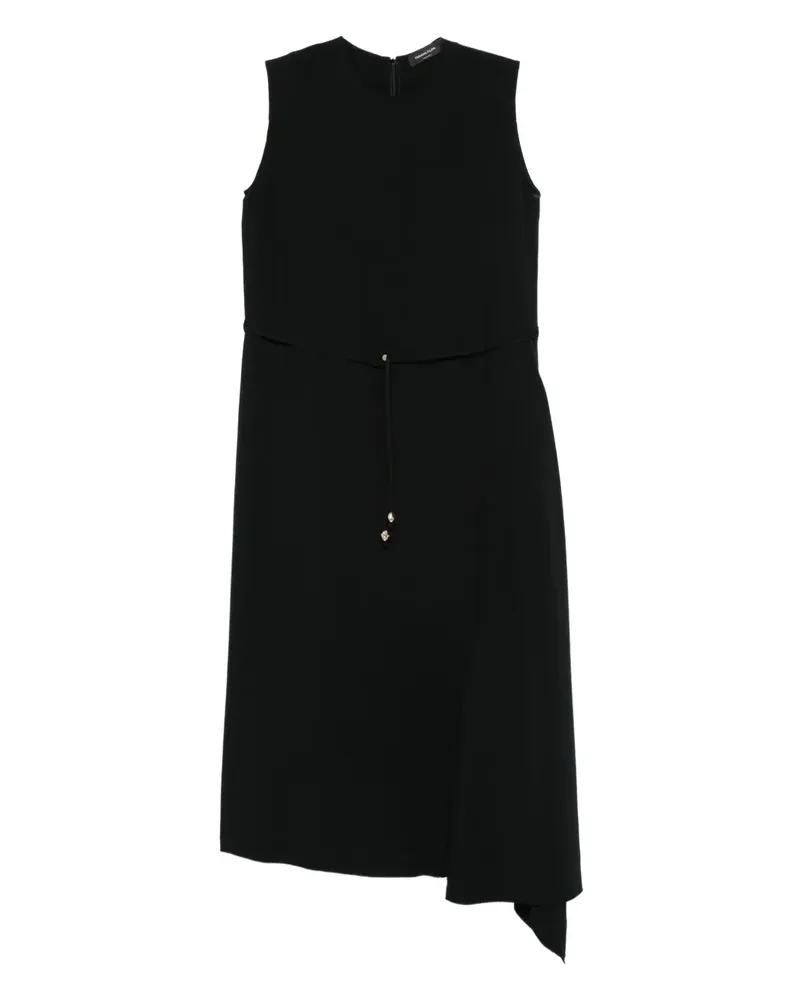 Fabiana Filippi Midikleid mit Bindegürtel - Schwarz Schwarz