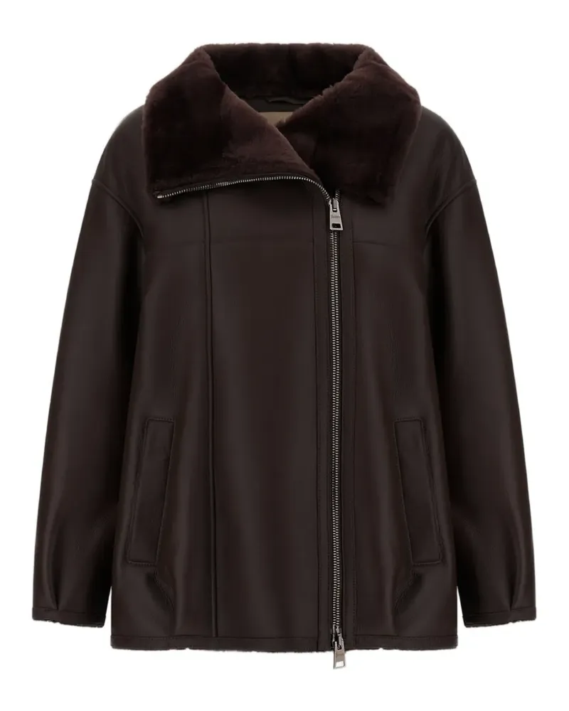Herno Klassische Lederjacke - Braun Braun