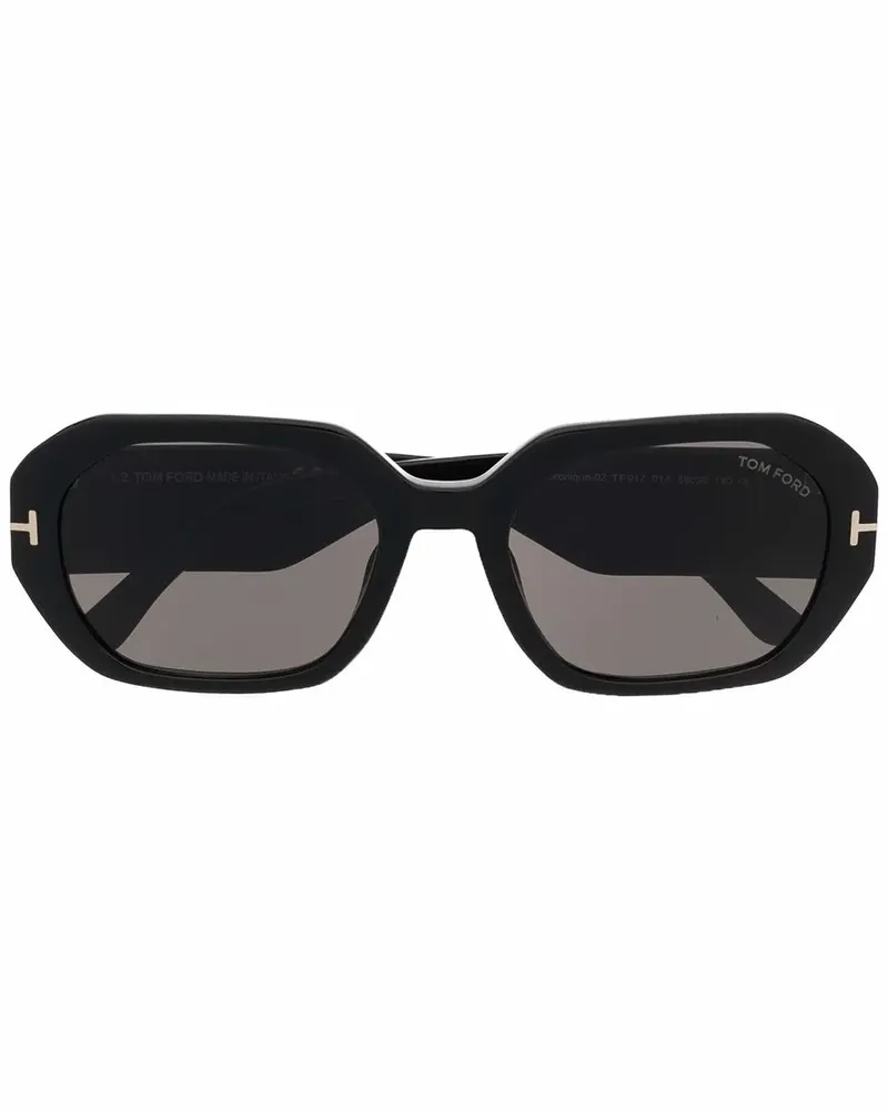 Tom Ford Eckige Veronique Sonnenbrille - Schwarz Schwarz