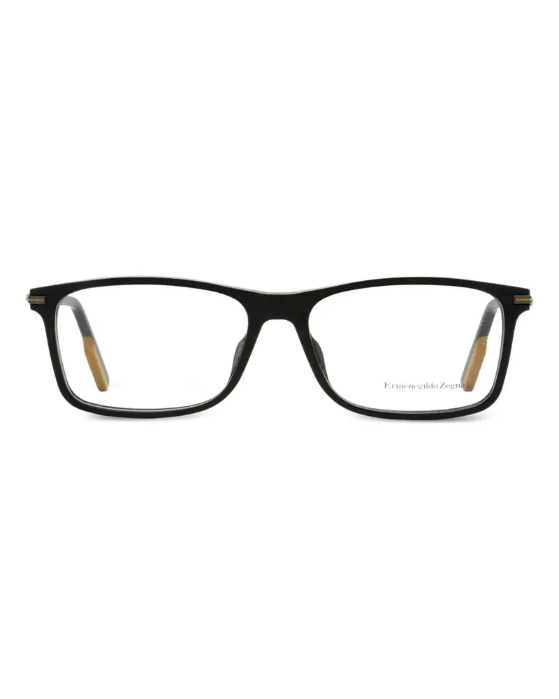 Ermenegildo Zegna 5185 Brille mit eckigem Gestell - Schwarz Schwarz