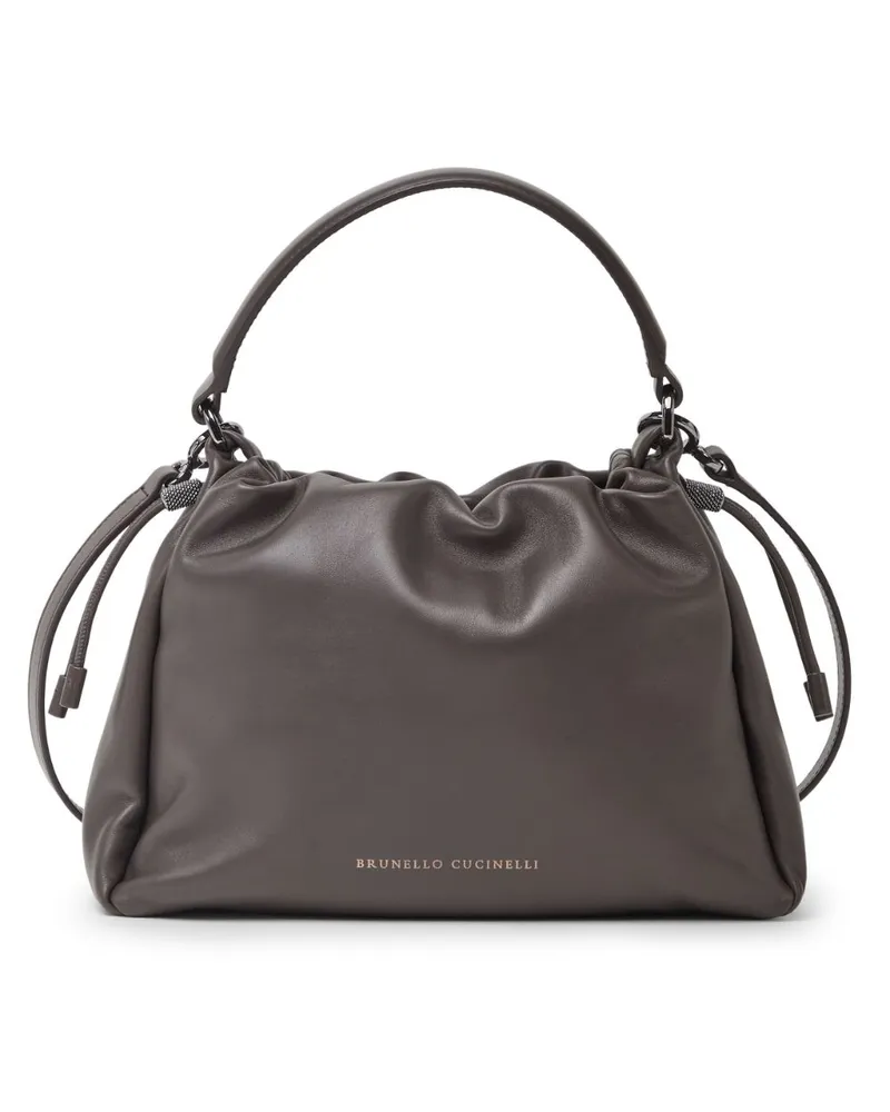 Brunello Cucinelli Tote Bag mit Monili-Kordelzug - Braun Braun