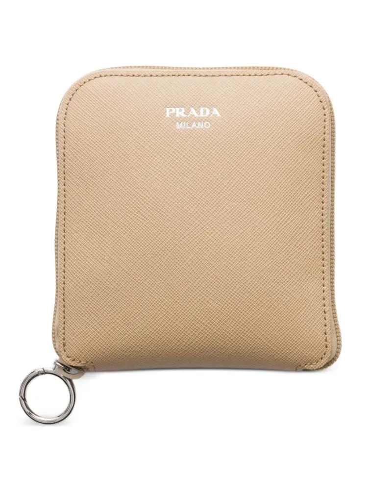 Prada Anhänger aus Saffiano-Leder mit Tragetasche aus Re-Nylon - Nude Nude