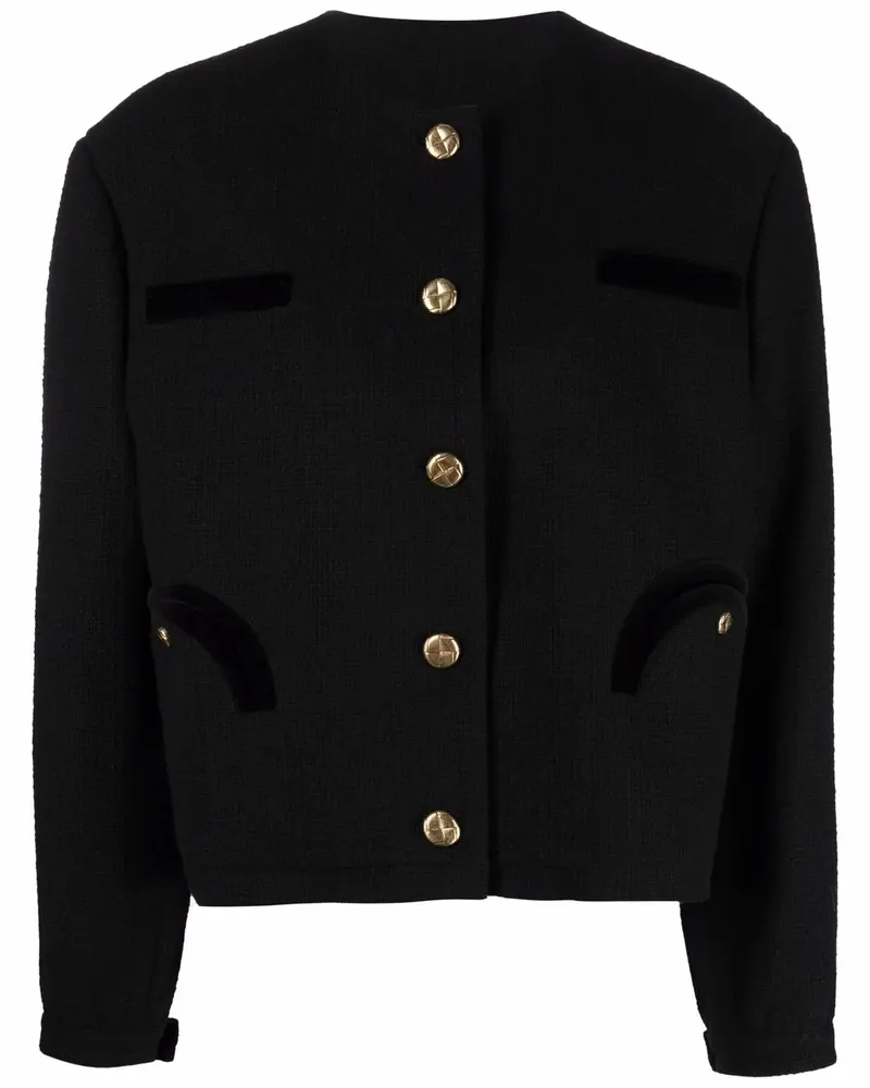 Blazé Milano Missy Tweed-Jacke - Schwarz Schwarz