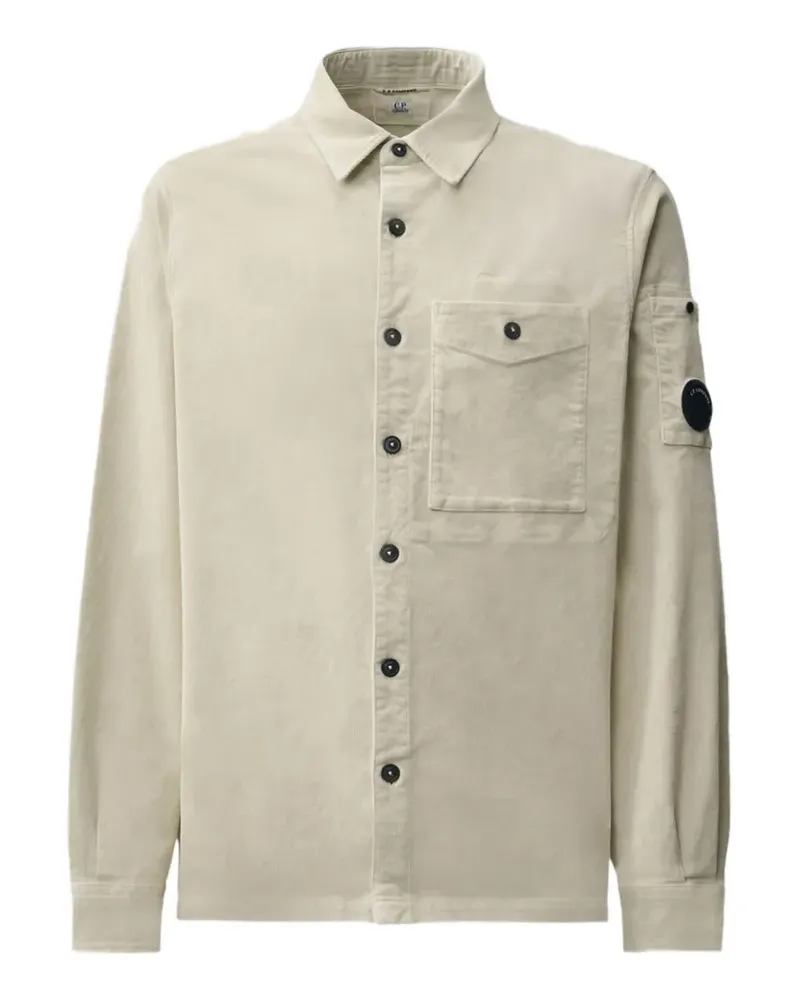 C.P. Company Lens-detail chest-pocket shirt - Nude Nude