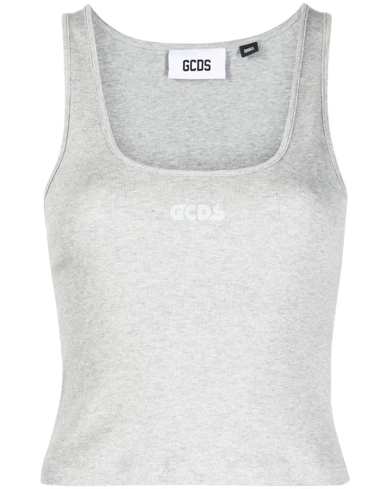 GCDS Tanktop mit Logo-Print - Grau Grau