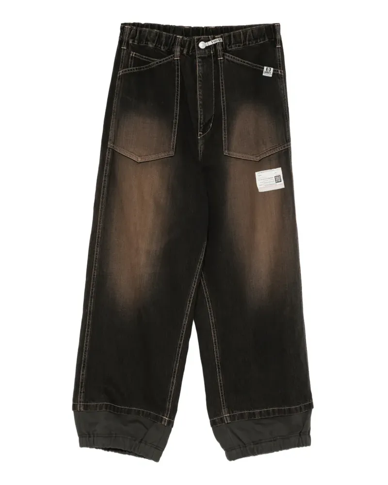 MIHARAYASUHIRO Jogginghose im Layering-Look - Schwarz Schwarz