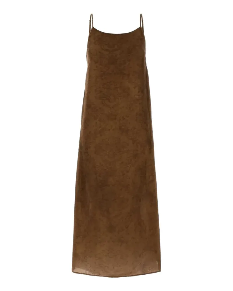 Uma Wang Anaya jacquard-pattern maxi dress - Braun Braun