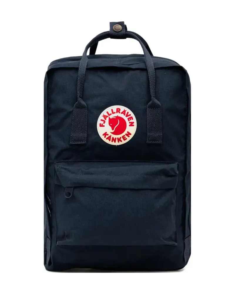 Fjäll Räven Kånken Rucksack mit Logo-Patch - Blau Blau