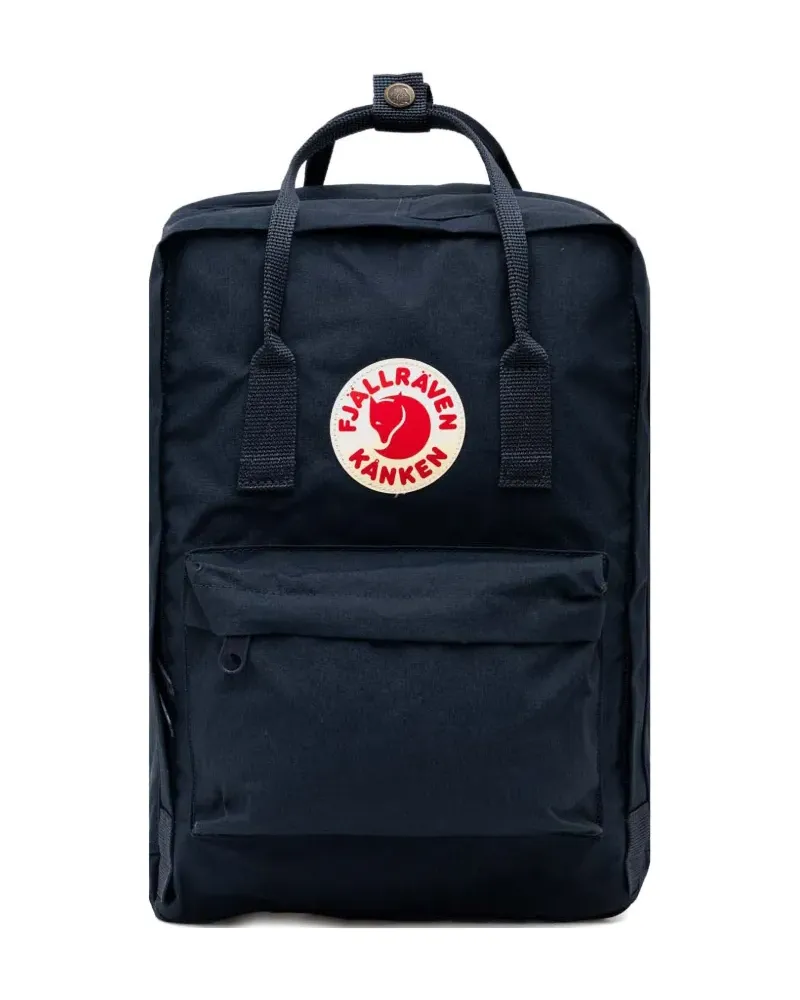 Fjäll Räven Kånken Rucksack mit Logo-Patch - Blau Blau