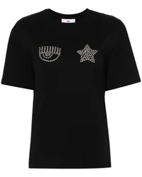 Chiara Ferragni T-Shirt mit Eyelike-Motiv Schwarz