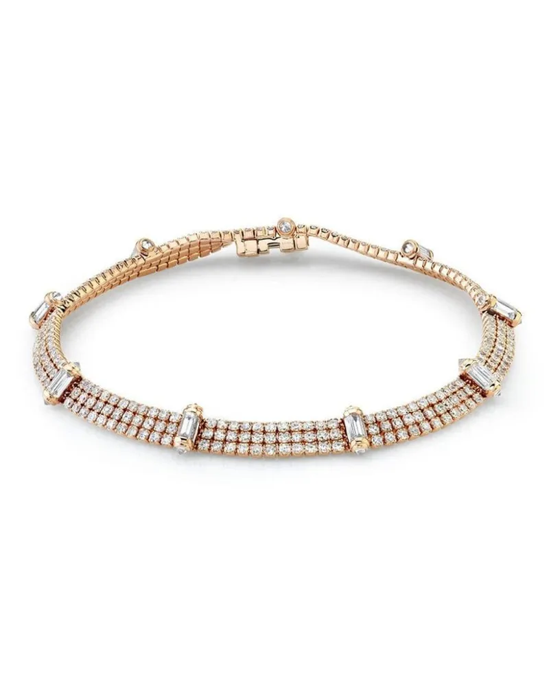 SHAY 18kt Tripe Thread Rotgoldarmband mit Diamanten - Rosa Rosa