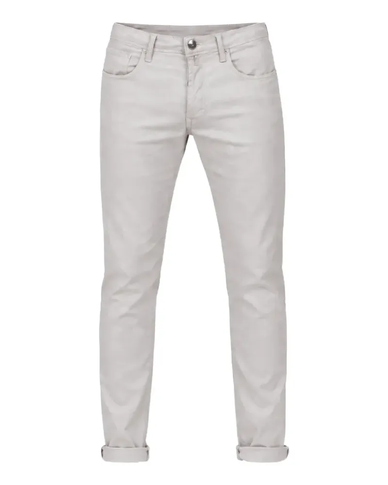 Incotex logo-patch trousers - Nude Nude