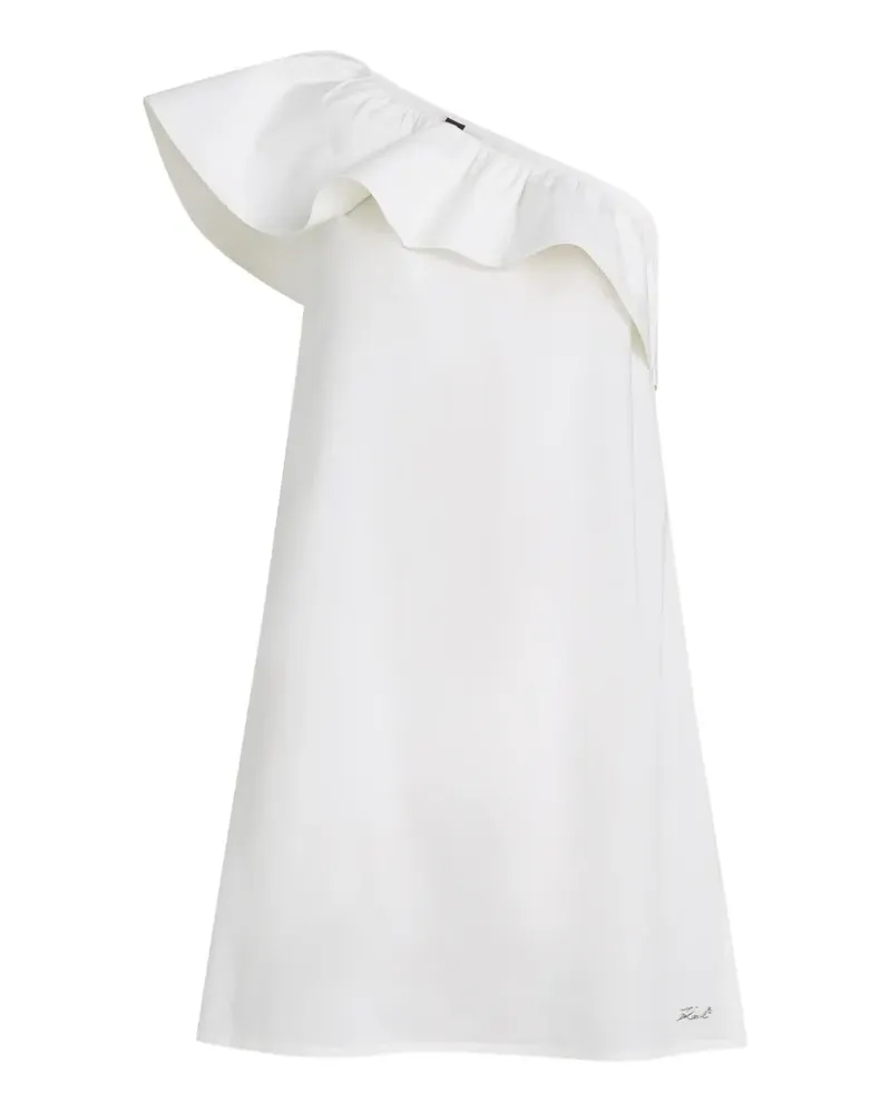 Karl Lagerfeld ruffled one-shoulder beach dress - Weiß Weiß