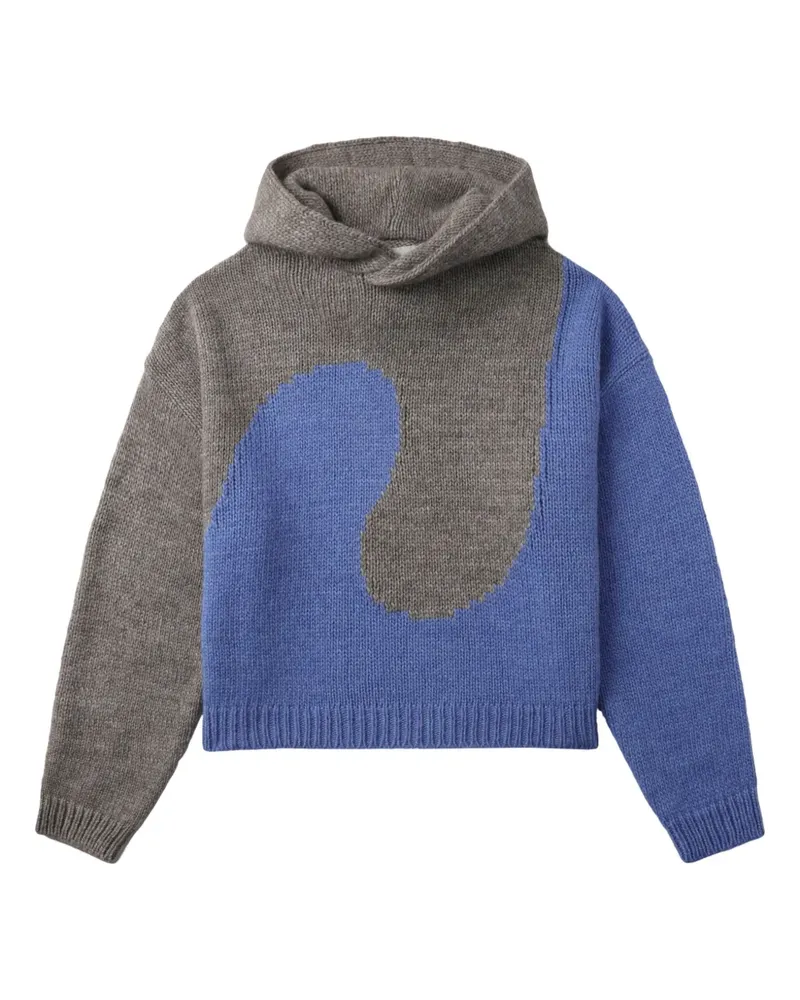 ERL Zweifarbiger Pullover - Grau Grau