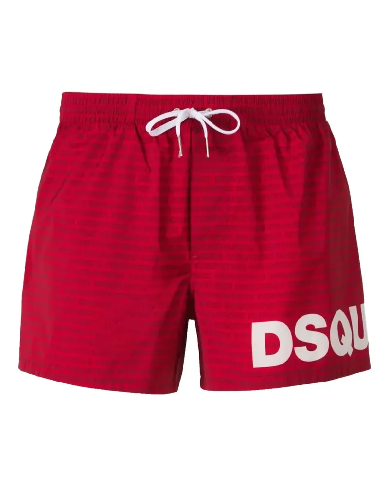 Dsquared2 Badeshorts mit Logo - Rot Rot