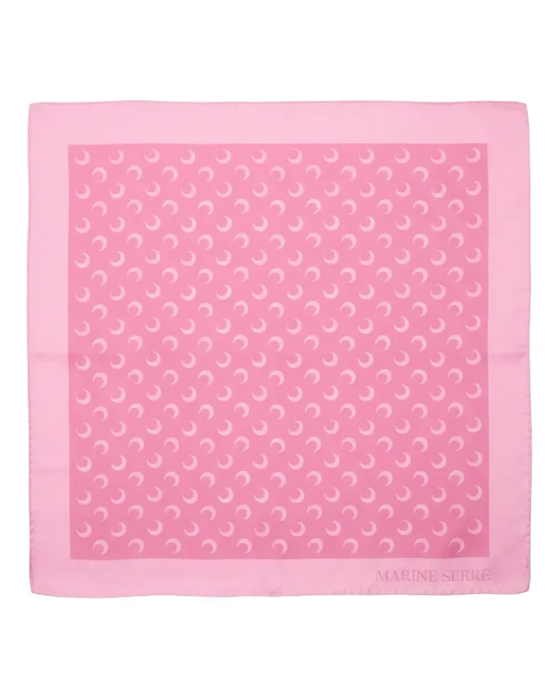 Marine Serre Moon silk scarf - Rosa Rosa
