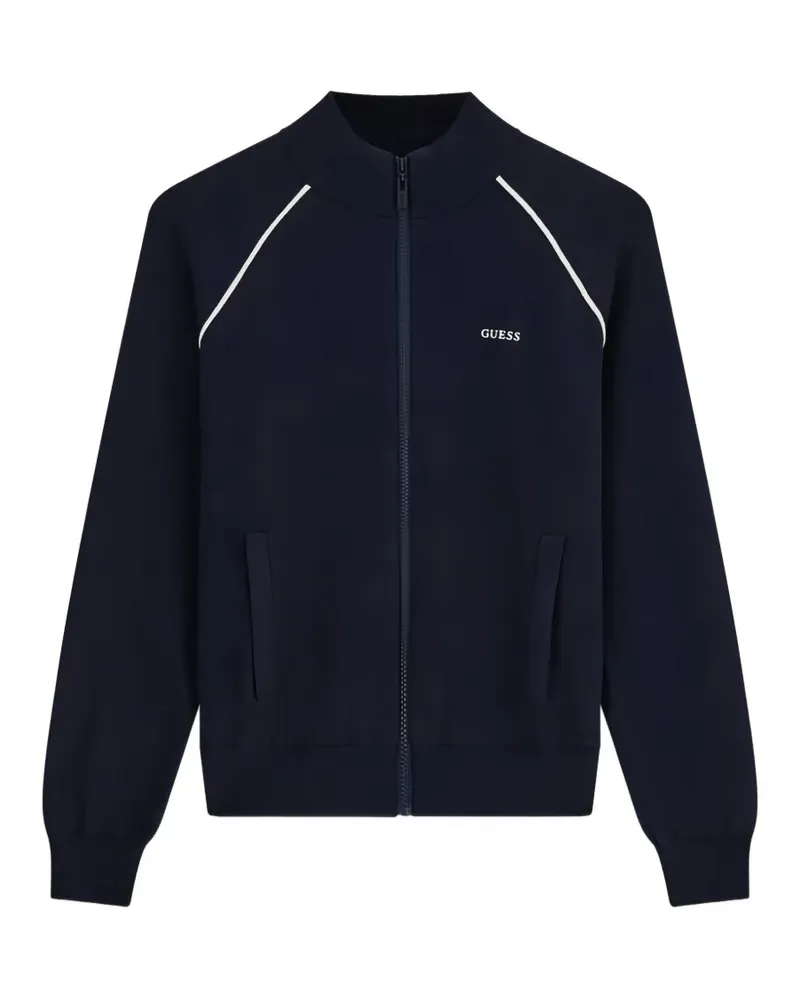 Guess Paspeltes Sweatshirt mit Raglanärmeln - Blau Blau