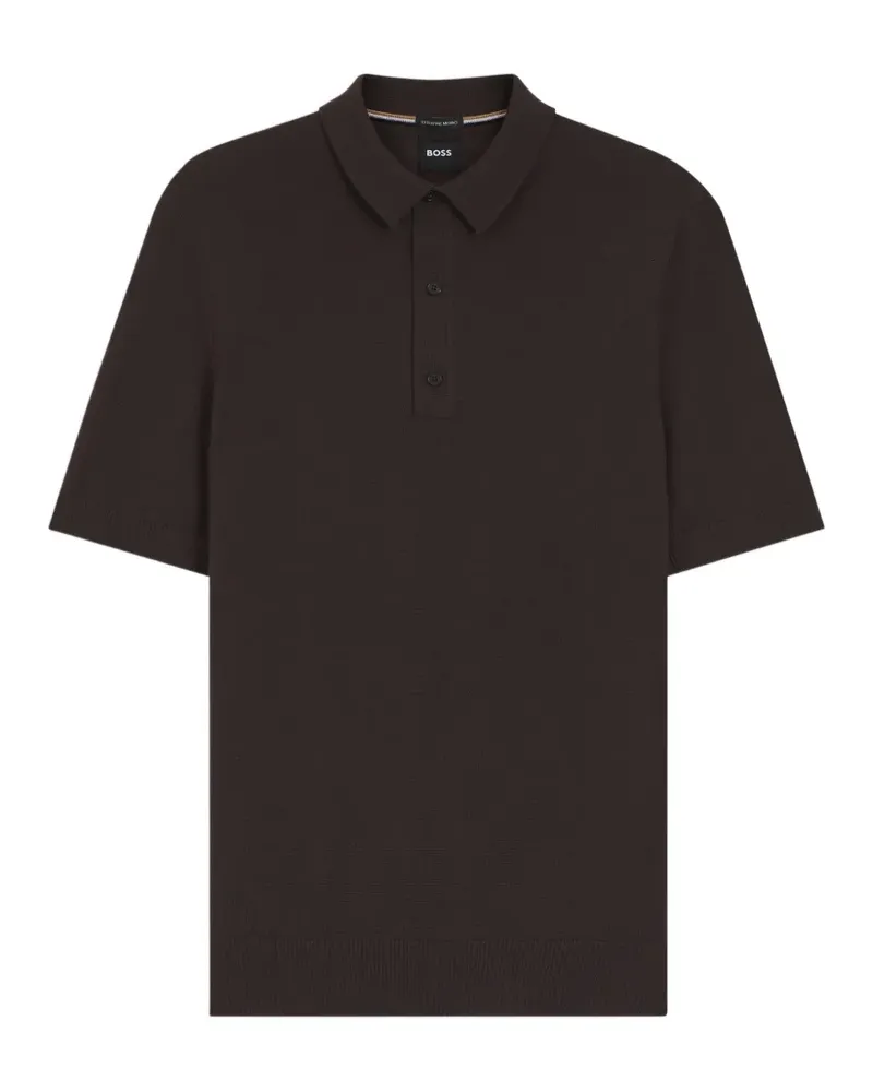HUGO BOSS Poloshirt mit Knopfleiste - Braun Braun