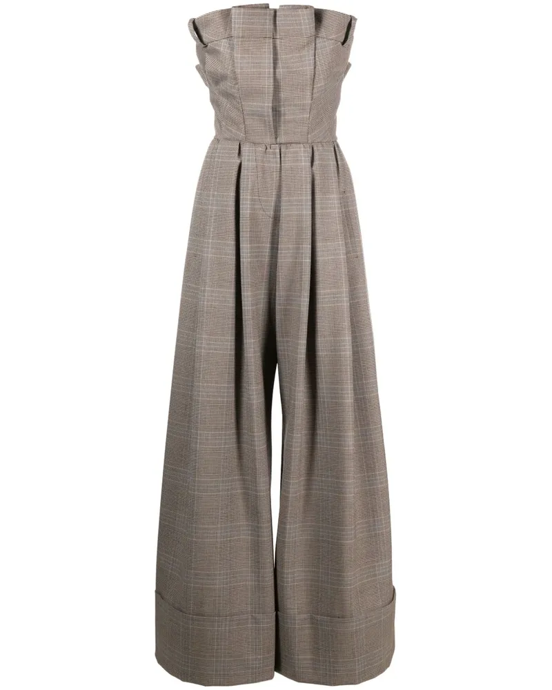 Moschino Schulterfreier Jumpsuit - Braun Braun