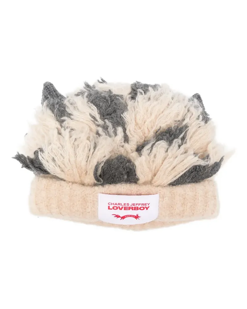 Charles Jeffrey Loverboy shaggy-ears beanie - Nude Nude