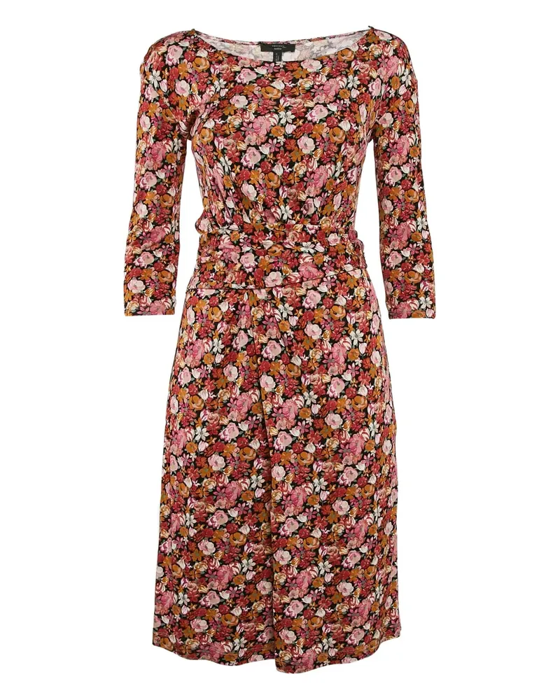 Max Mara Midikleid mit Blumen-Print - Orange Orange