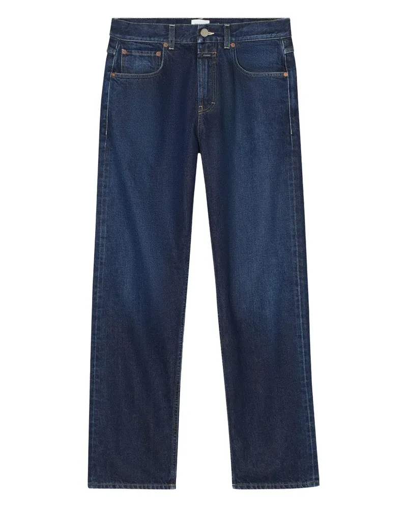 Closed Straight-Leg-Jeans mit hohem Bund - Blau Blau