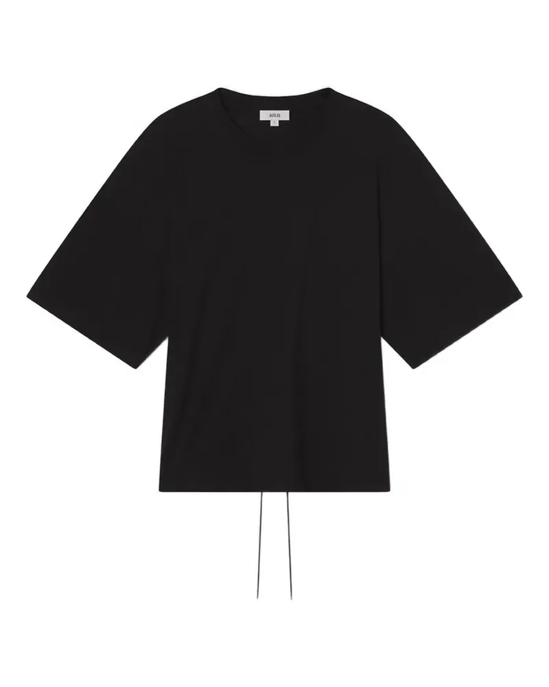 AGOLDE Ellery lace-up T-shirt - Schwarz Schwarz