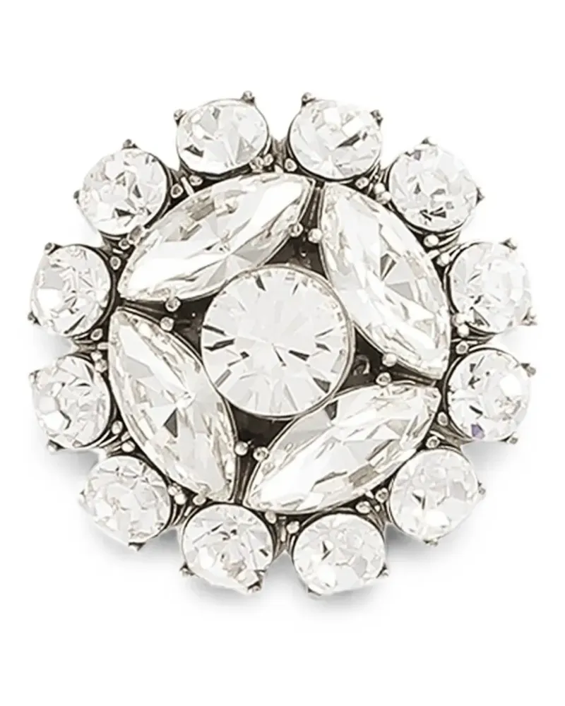 Dolce & Gabbana rhinestone brooch - Silber Silber