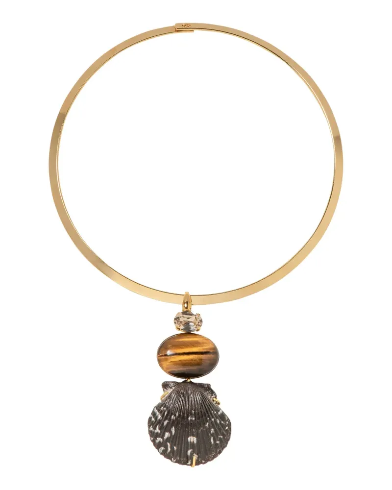 Jennifer Behr Naia shell-pendant necklace - Gold Gold