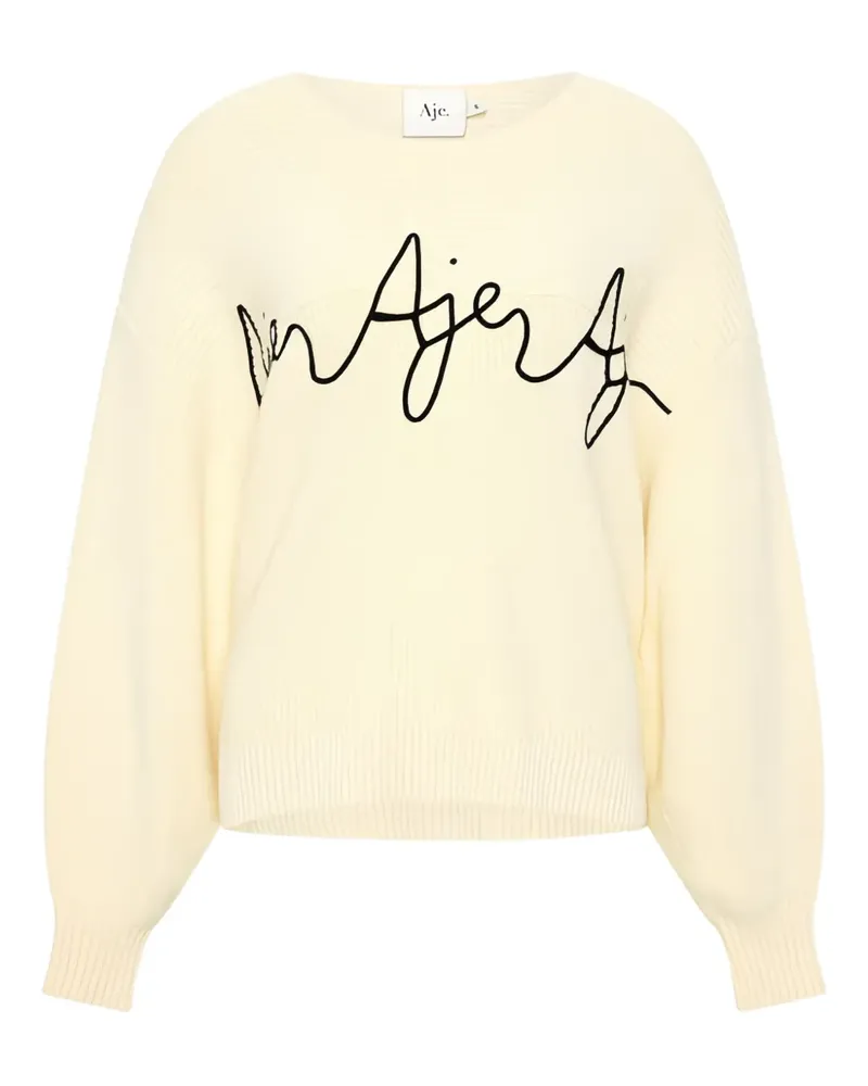 Aje. Pullover mit Logo-Stickerei - Nude Nude