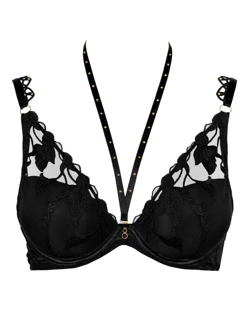 Aubade Night at Paradise Plunge-BH mit Stickerei - Schwarz Schwarz