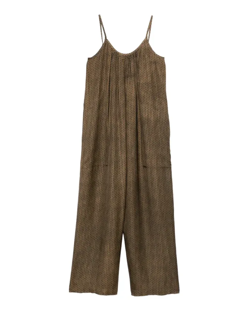 Uma Wang Paul geometric-print jumpsuit - Braun Braun