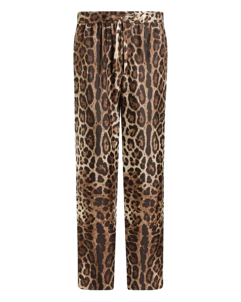 Dolce & Gabbana Jogginghose mit Leoparden-Print - Braun Braun