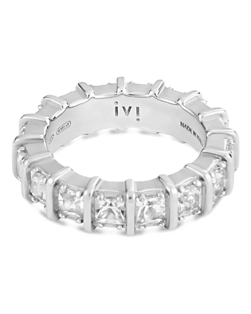 IVI Collection Ehering mit Logo-Detail - Silber Silber