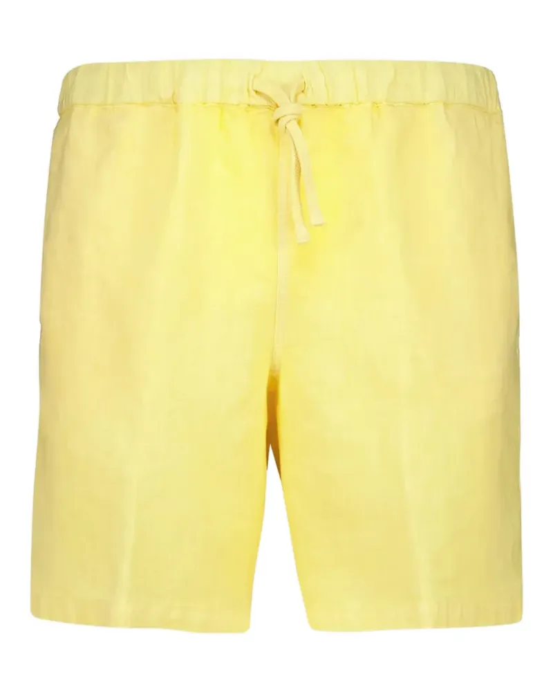 120% Lino drawstring-waist bermuda shorts - Gelb Gelb