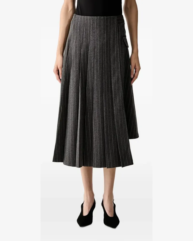 Karl Lagerfeld pinstripe asymmetric skirt - Grau Grau