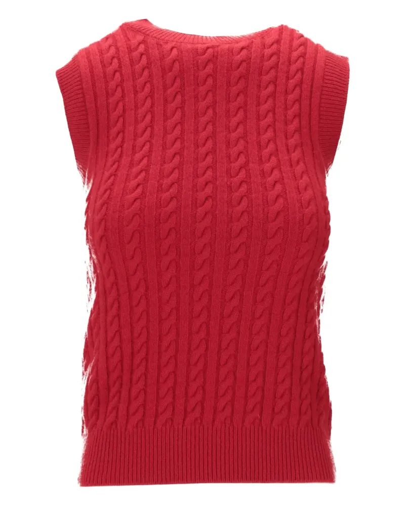 Miu Miu cable-knit vest - Rot Rot