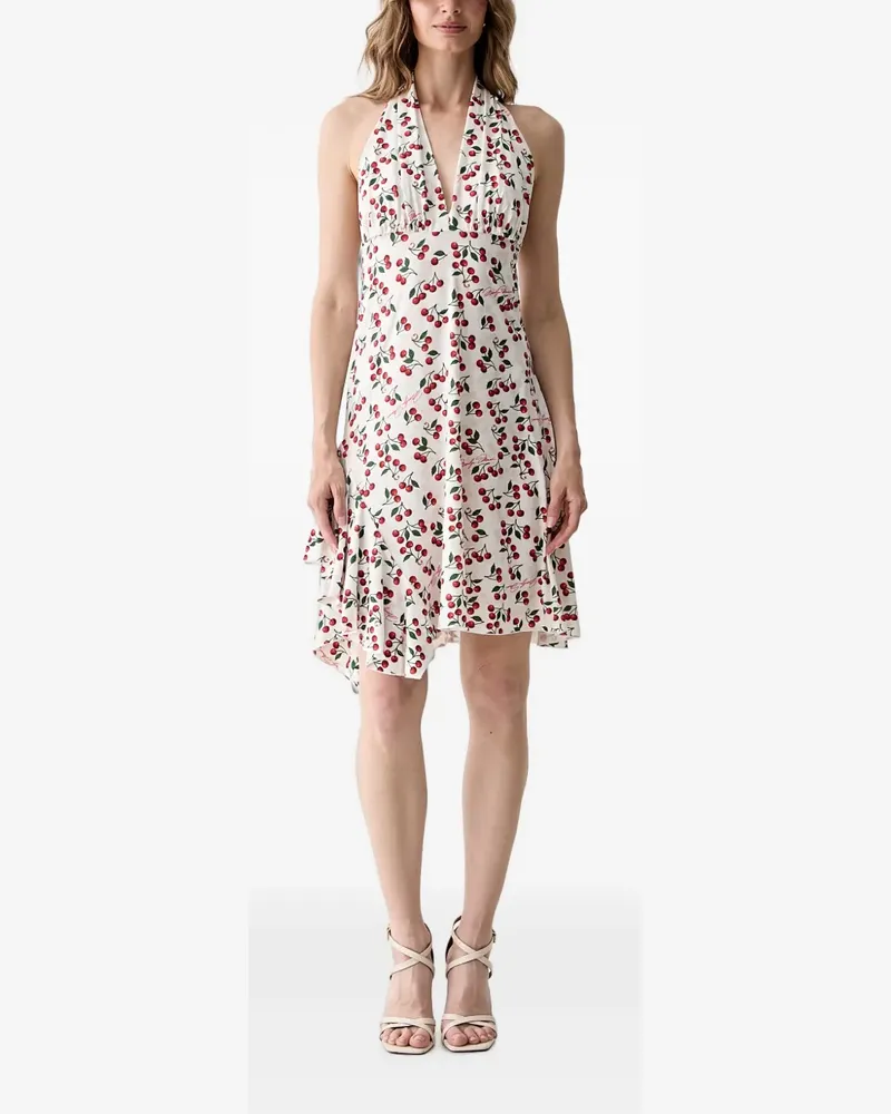 Guess Einstecktuch-Minikleid mit Kirschen-Print - Weiß Weiß