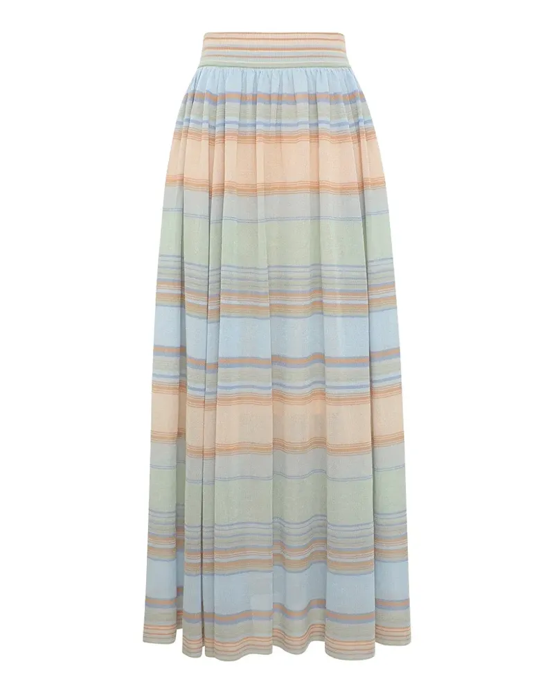 Zimmermann Langer Indra Rock mit Streifen - Blau Blau