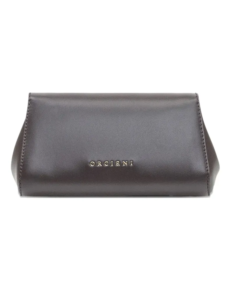 Orciani Gossip chain-embellished clutch - Braun Braun