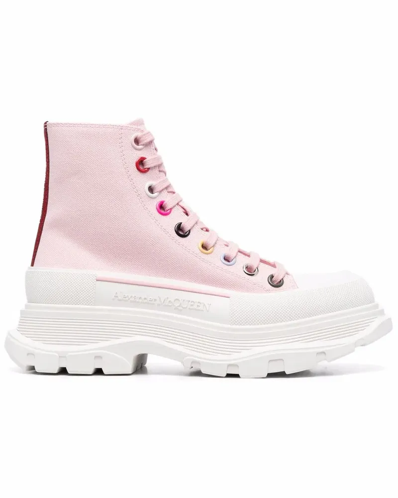 Alexander McQueen Tread Slick High-Top-Sneakers - Rosa Rosa