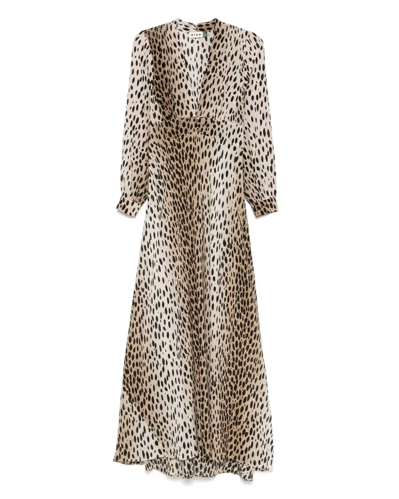 RIXO Kleid mit V-Ausschnitt - Nude Nude