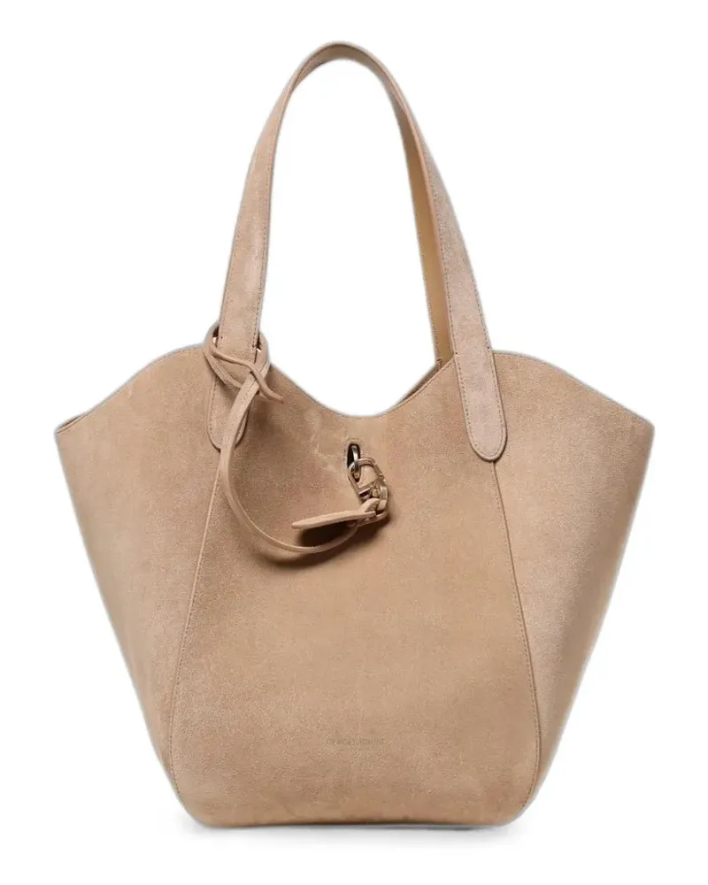 Giorgio Armani suede shoulder bag - Nude Nude