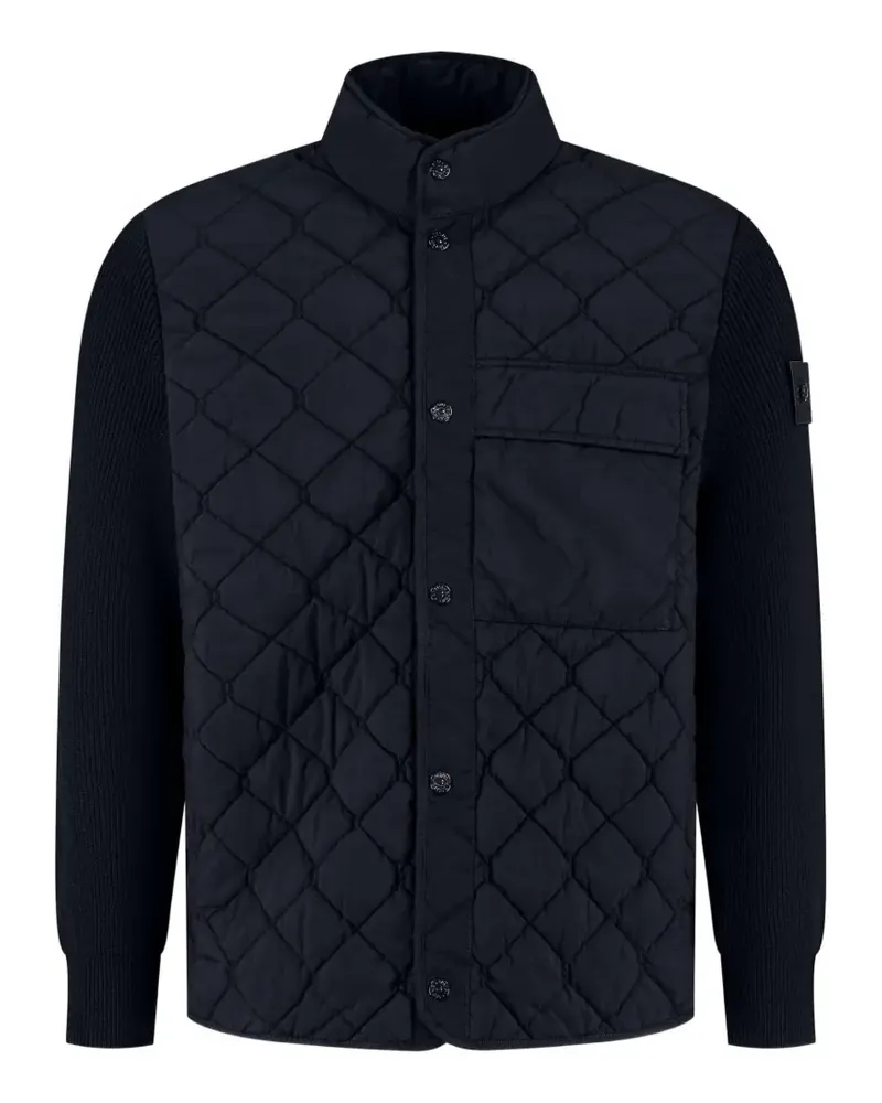 Stone Island quilted panelled jacket - Schwarz Schwarz