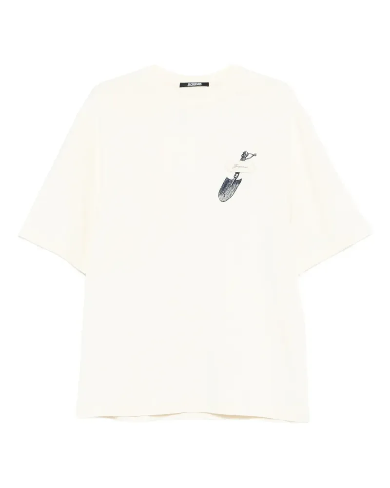 Jacquemus T-Shirt mit Stickerei - Nude Nude