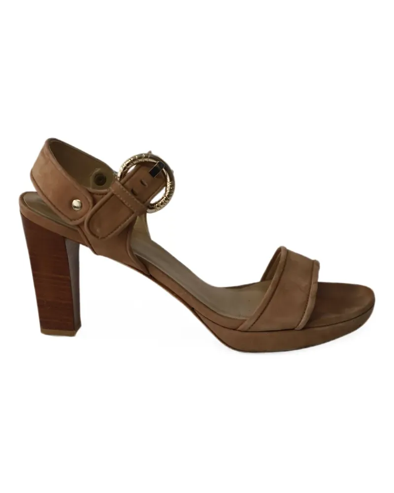 Stuart Weitzman strappy block sandals - Nude Nude