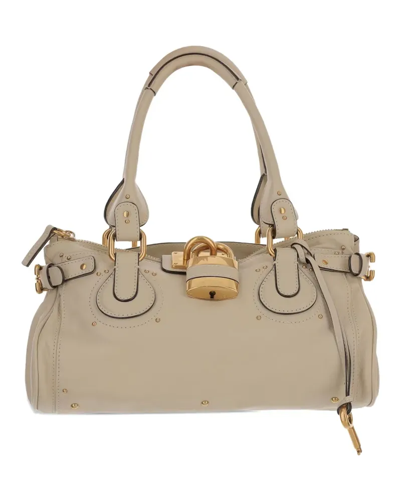 Chloé padlock studded shoulder bag - Nude Nude