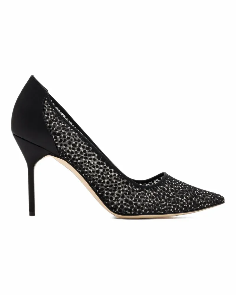 Manolo Blahnik Beflockte Pumps - Schwarz Schwarz