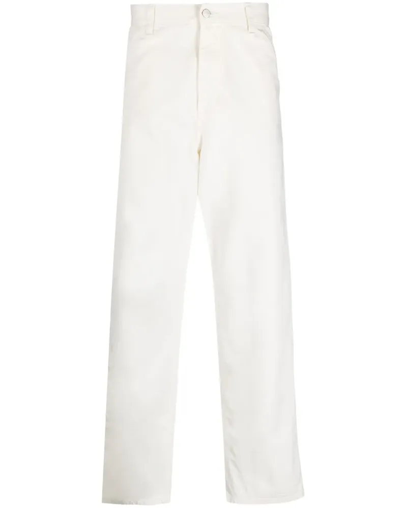 Carhartt WIP Gerade Hose mit Logo-Patch - Weiß Weiß